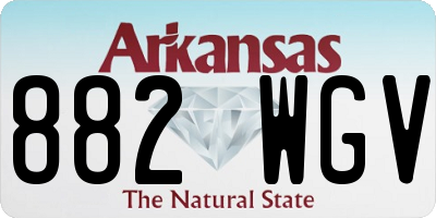 AR license plate 882WGV