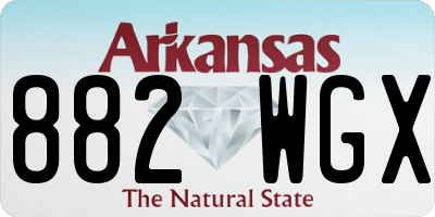 AR license plate 882WGX