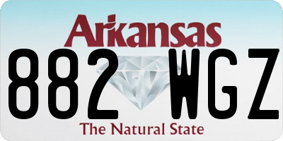 AR license plate 882WGZ