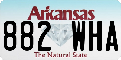 AR license plate 882WHA