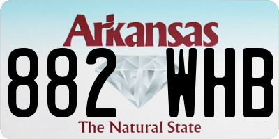 AR license plate 882WHB
