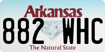 AR license plate 882WHC