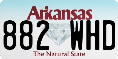 AR license plate 882WHD