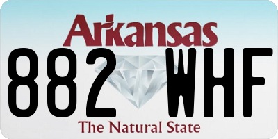 AR license plate 882WHF
