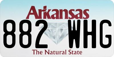 AR license plate 882WHG