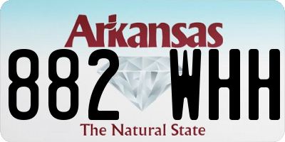 AR license plate 882WHH