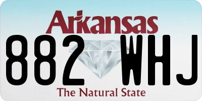 AR license plate 882WHJ