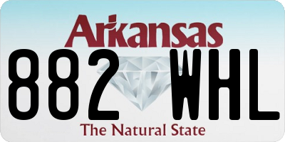 AR license plate 882WHL