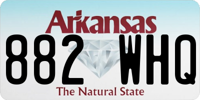AR license plate 882WHQ