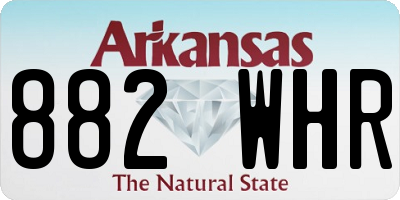 AR license plate 882WHR
