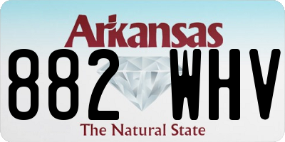 AR license plate 882WHV