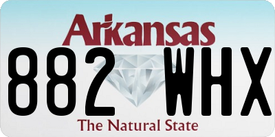 AR license plate 882WHX