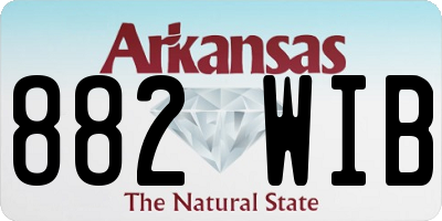 AR license plate 882WIB