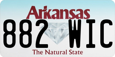 AR license plate 882WIC