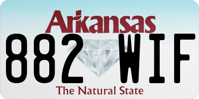 AR license plate 882WIF