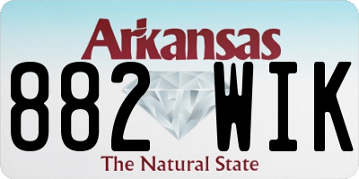 AR license plate 882WIK