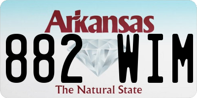 AR license plate 882WIM