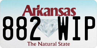 AR license plate 882WIP