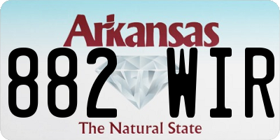 AR license plate 882WIR