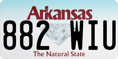 AR license plate 882WIU