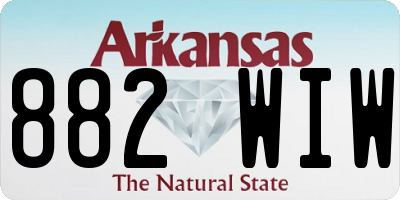 AR license plate 882WIW