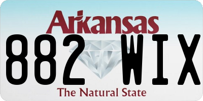 AR license plate 882WIX