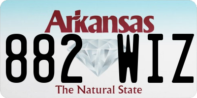 AR license plate 882WIZ