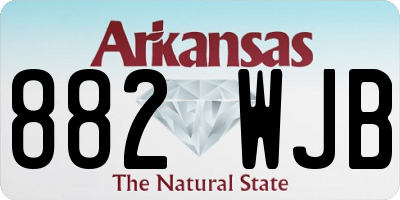 AR license plate 882WJB