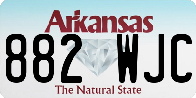 AR license plate 882WJC