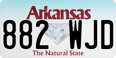 AR license plate 882WJD