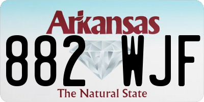 AR license plate 882WJF
