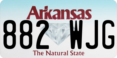 AR license plate 882WJG