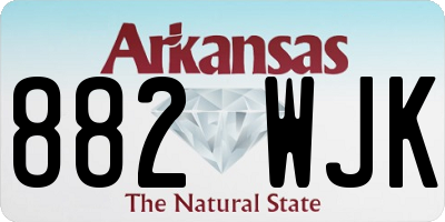 AR license plate 882WJK
