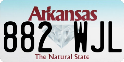 AR license plate 882WJL