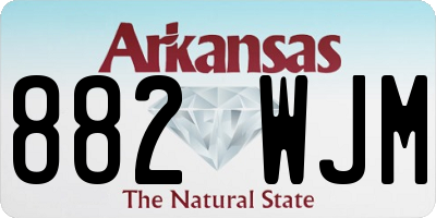 AR license plate 882WJM