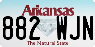 AR license plate 882WJN