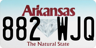 AR license plate 882WJQ