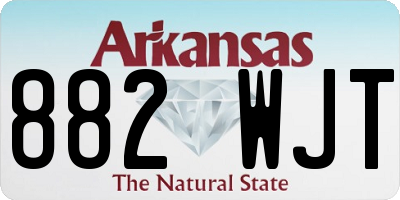 AR license plate 882WJT