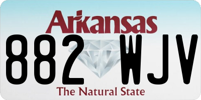 AR license plate 882WJV