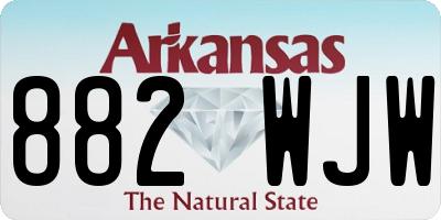 AR license plate 882WJW