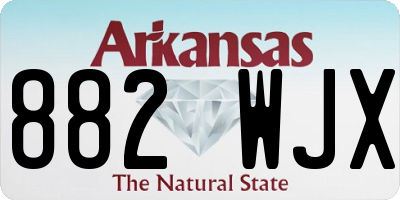 AR license plate 882WJX