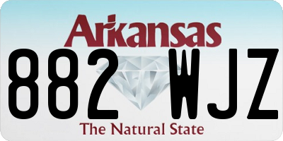 AR license plate 882WJZ