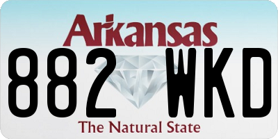 AR license plate 882WKD