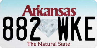 AR license plate 882WKE