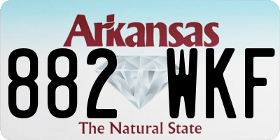 AR license plate 882WKF