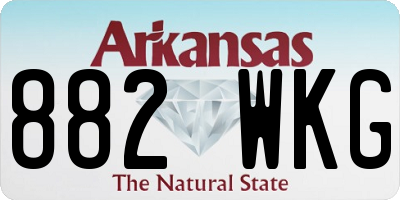 AR license plate 882WKG