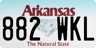 AR license plate 882WKL