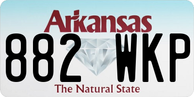 AR license plate 882WKP