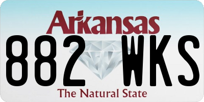 AR license plate 882WKS