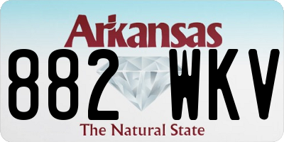 AR license plate 882WKV